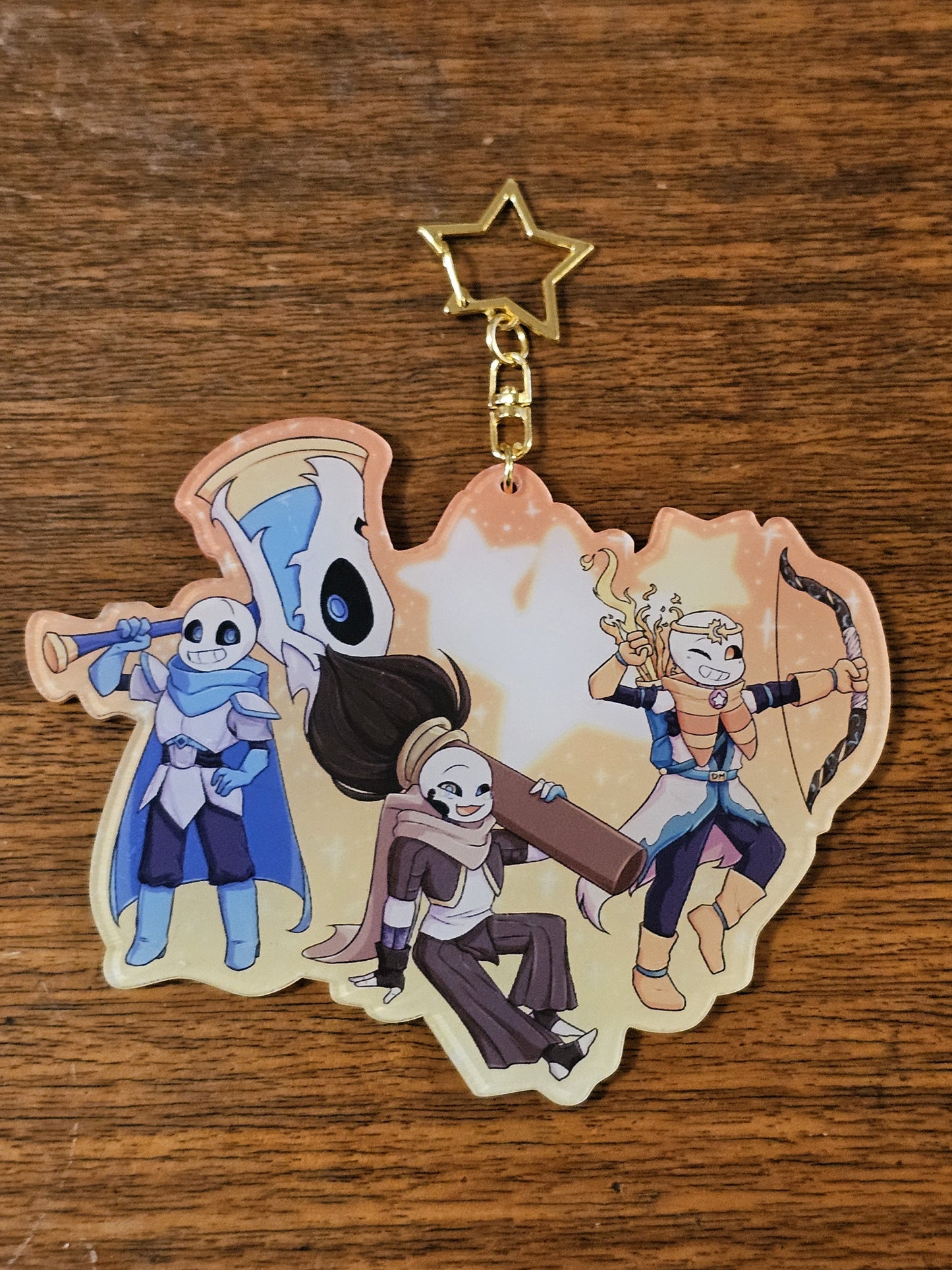 Undertale AU keychains - "Multiverse forces"