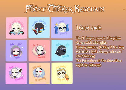 UTAU Sanses Clicker Fidget Keychain