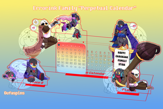 Errorink Family "Perpetual Calendar" - JULY PREORDERS