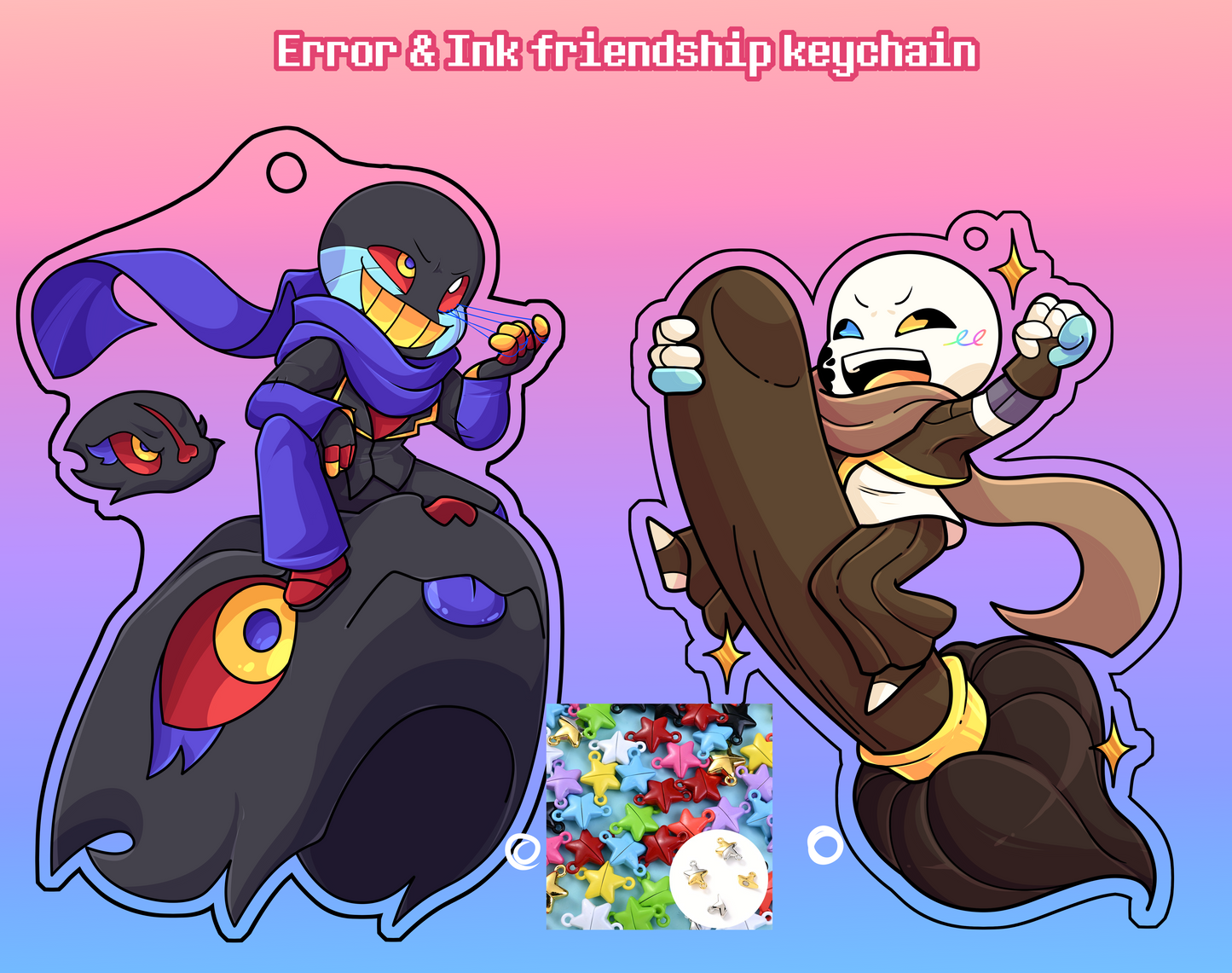 JUNE PREORDERS - Error & Ink friendship keychains