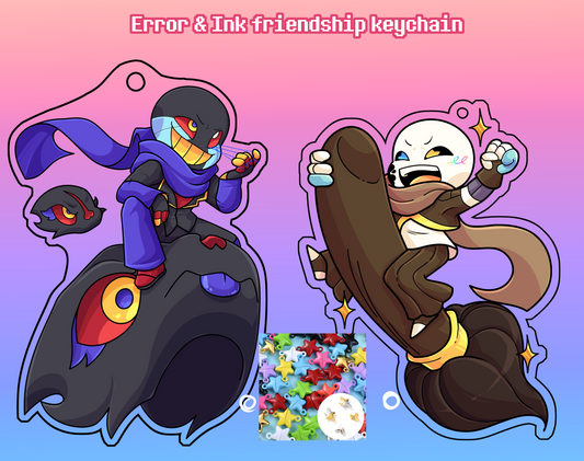 JUNE PREORDERS - Error & Ink friendship keychains